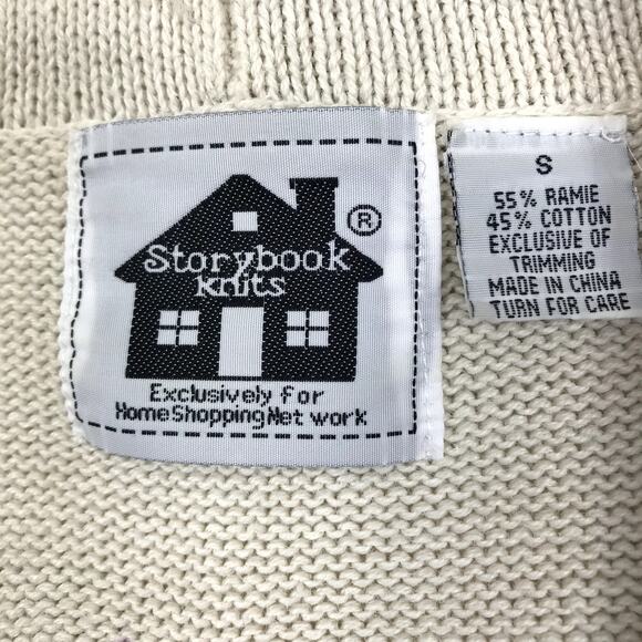 STORYBOOK KNITS VTG Embroidery Cardigan S Retro Western Beaded Oversize Boho Y2K - Picture 13 of 13